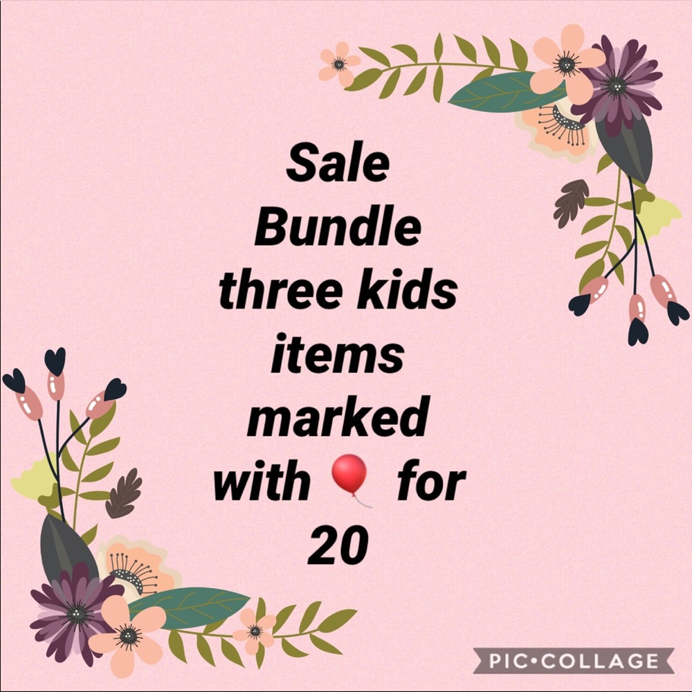 Any 3 kids items marked with 🎈for 15